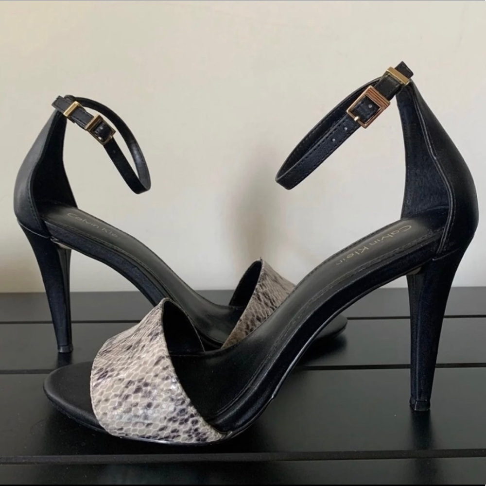 Calvin Klein Black Strappy Heel